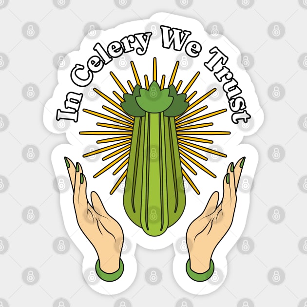 In Celery We Trust - Celery Juice Lover Funny Celery Veggies Smoothies Sticker by Millusti